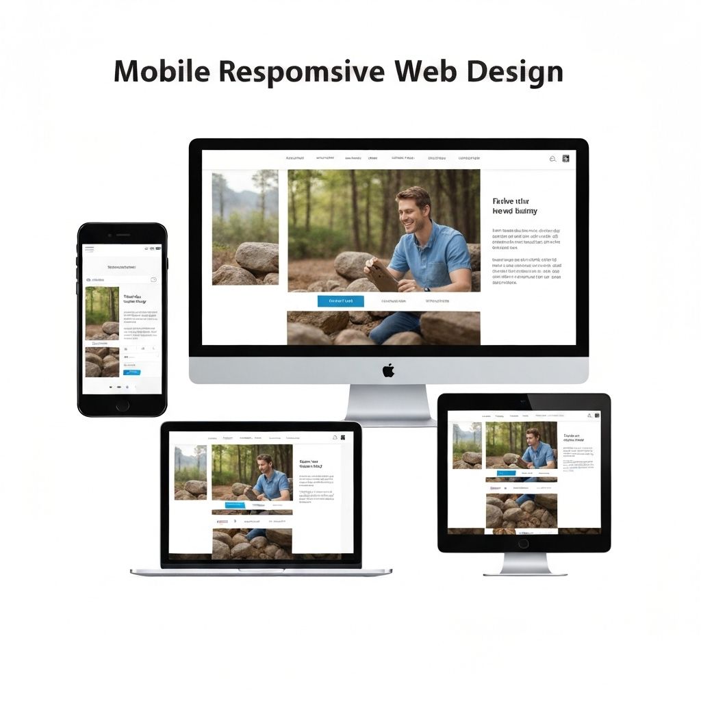 Diseño web responsive en múltiples dispositivos - móvil, tablet, laptop, desktop